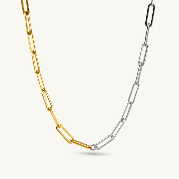 Mixed Meta Chain Link Necklace