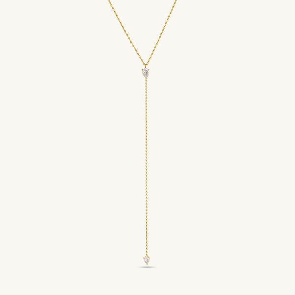 Twin Twinkle Gold Necklace