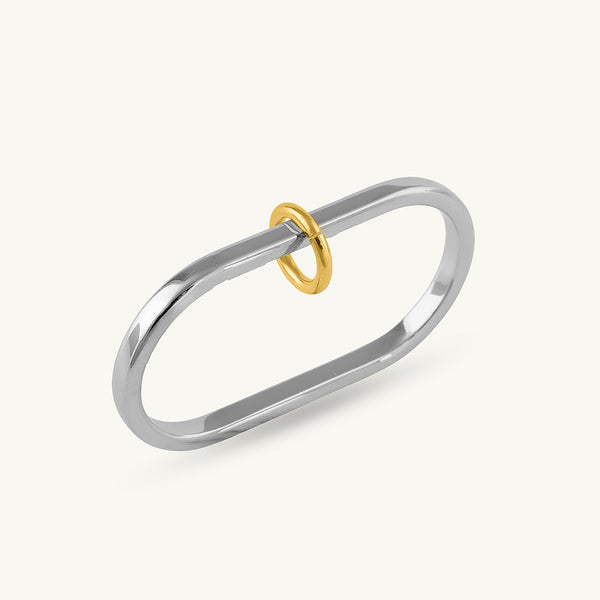 Oval Wire Two Finger Ring