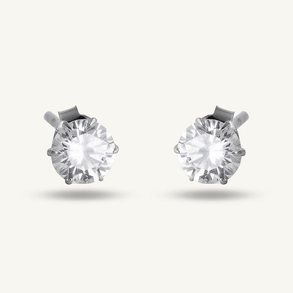Classic Silver Stud Earrings