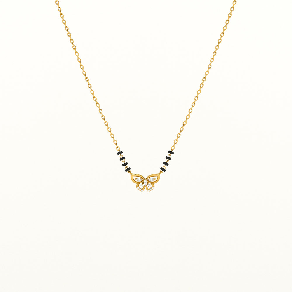 Wings Of Butterfly 925 Silver Mangalsutra