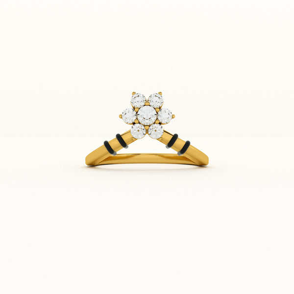 Star Cluster 925 Sterling Silver Mangalsutra Ring