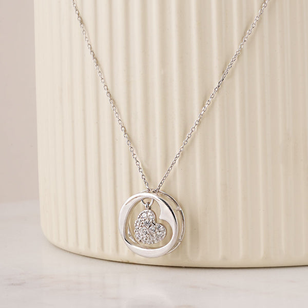 Bonded Heart Silver Pendant