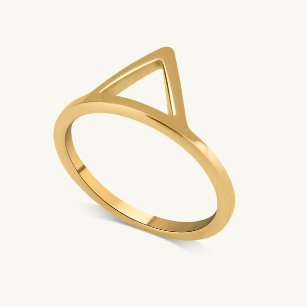 V Letter Ring