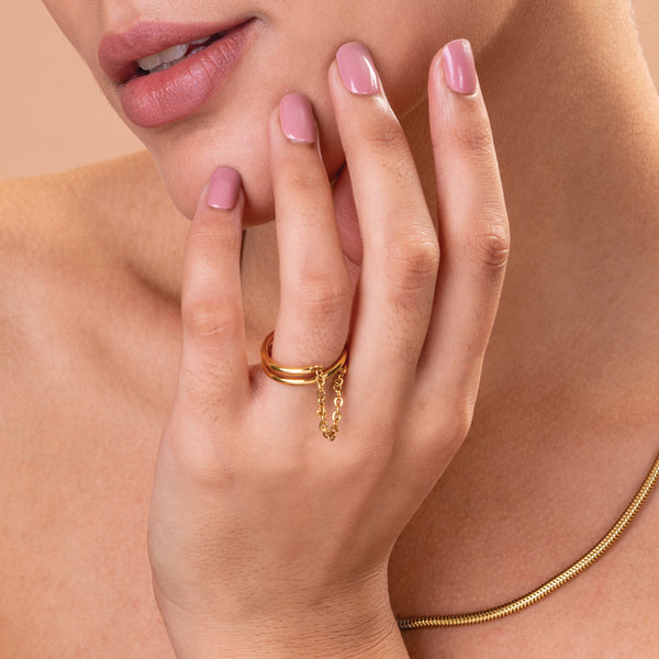 Tassel Chain Spiral Ring