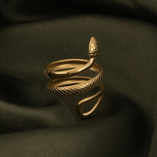 Serpent's Embrace Gold Ring