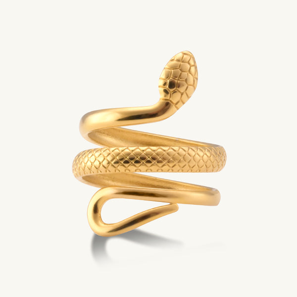 Serpent's Embrace Gold Ring