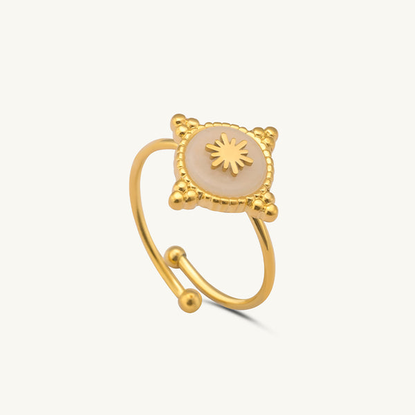 Golden Snowflake Vintage Ring