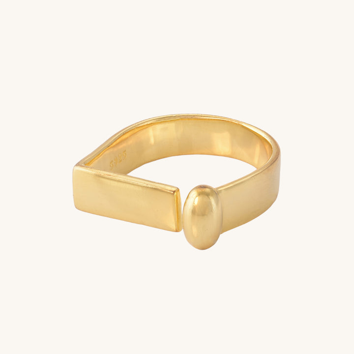 Shop Open Stack Ring- 18k Gold Plated Palmonas-5