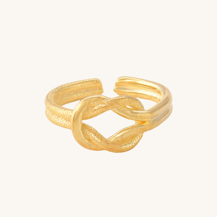 Shop Double Knot Ring- 18k Gold Plated Palmonas-5