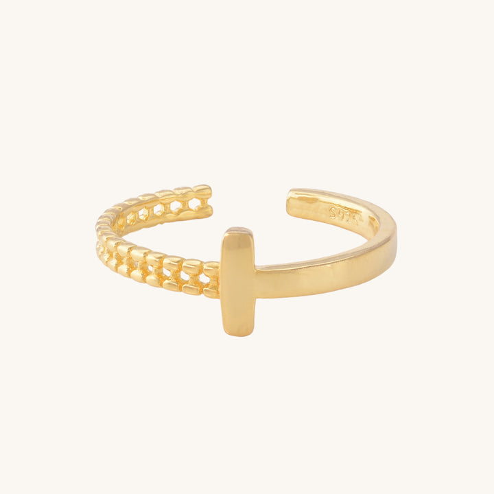 Shop Gold Julienne Ring- 18k Gold Plated Palmonas-5