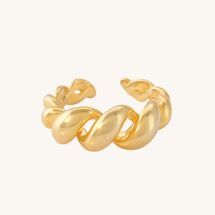 Shop Croissant Love Ring- 18k Gold Plated Palmonas-5