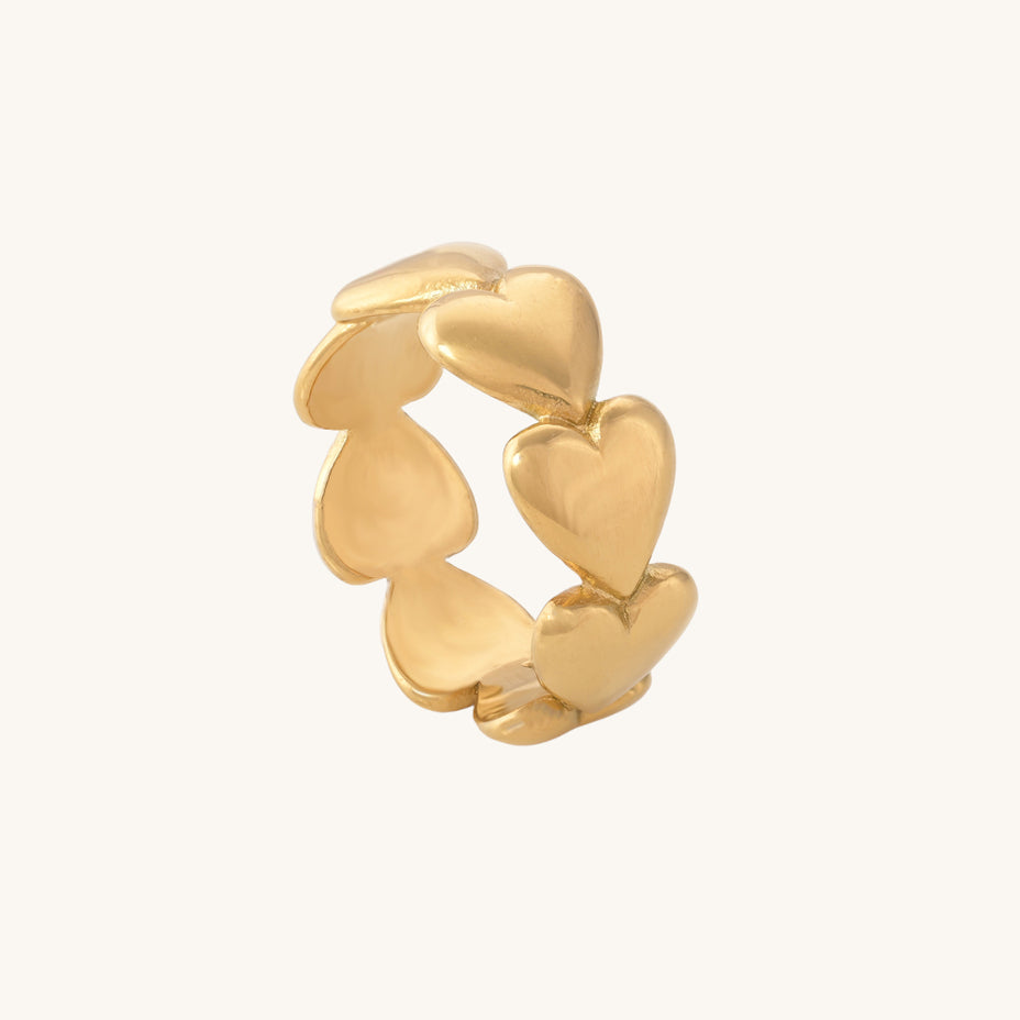 Passion Heart Ring- 18k Gold Plated