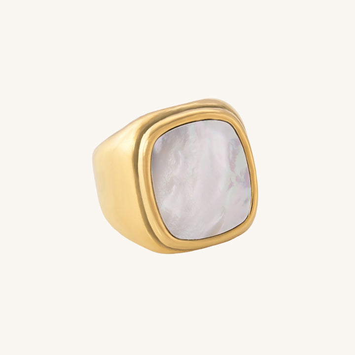 Shop White Galaxy Ring- 18k Gold Plated Palmonas-5