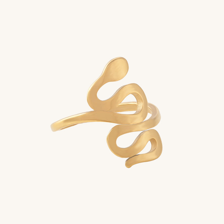 Shop Snake Charm Ring- 18k Gold Plated Palmonas-5