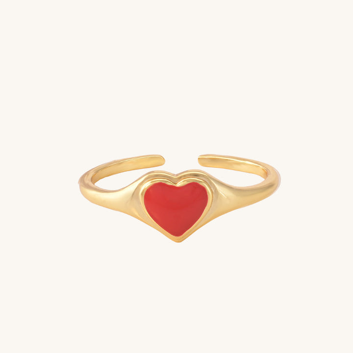 Shop Red Heart Ring- 18k Gold Vermeil Palmonas-4