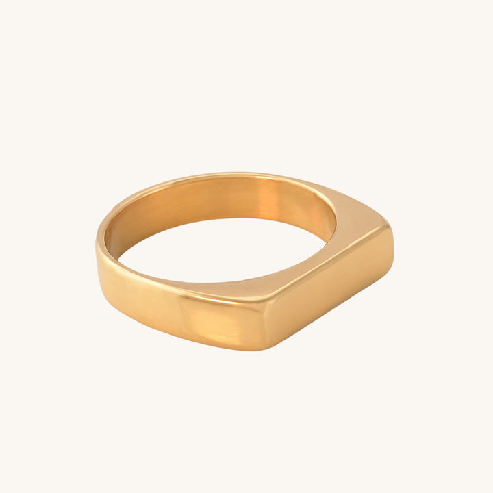 Shop Plain Bar Ring- 18k Gold Plated Palmonas-5
