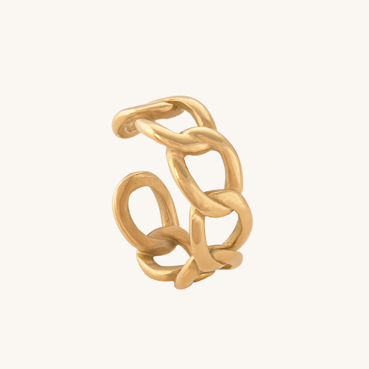 Shop Cuban Link Ring- 18k Gold Plated Palmonas-6