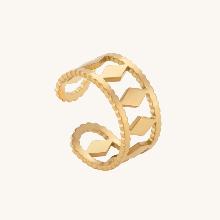 Shop Triangles Ridge Ring- 18k Gold Plated Palmonas-6