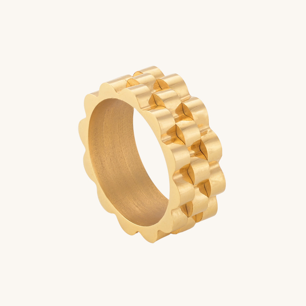 Buy Chunky Chain Ring- 18k Gold Plated online- Palmonas – PALMONAS