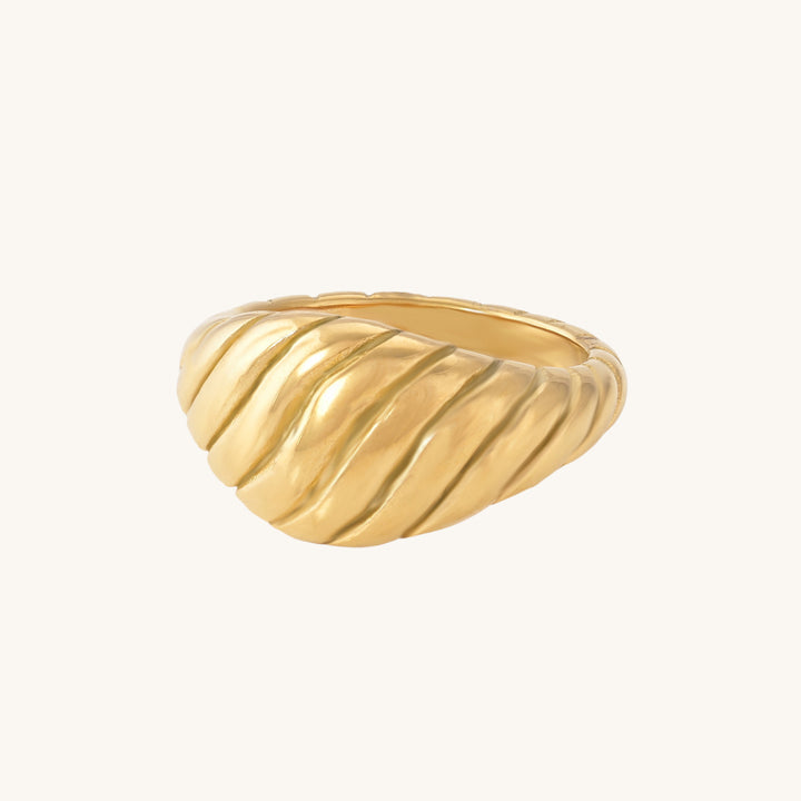 Shop Croissant Dome Ring- 18k Gold Plated Palmonas-6
