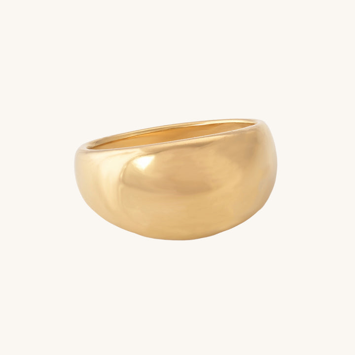 Shop Plain Dome Ring- 18k Gold Plated Palmonas-6