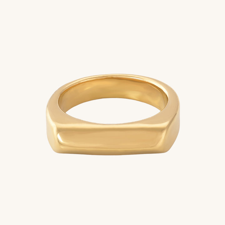 Shop Geometric Bar Ring- 18k Gold Plated Palmonas-6