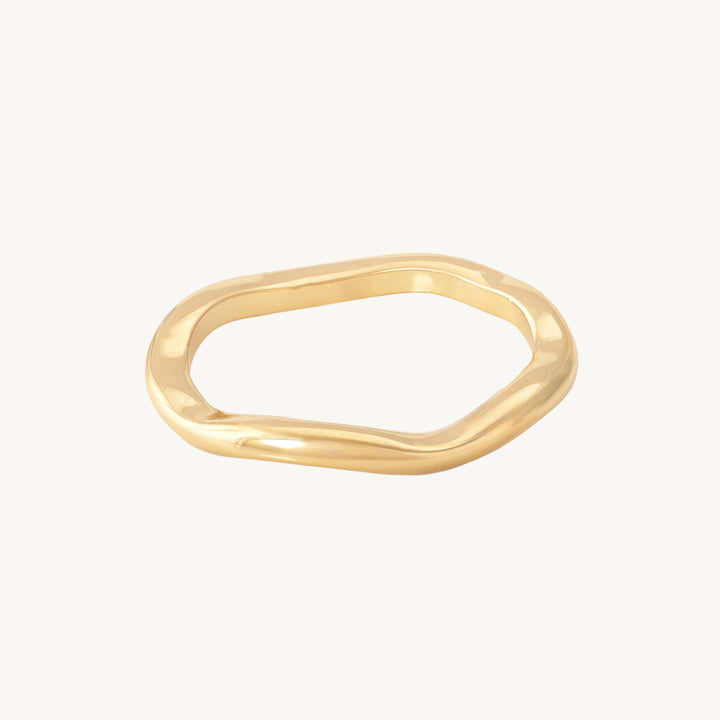 Shop Irregular Wave Ring- 18k Gold Plated Palmonas-2