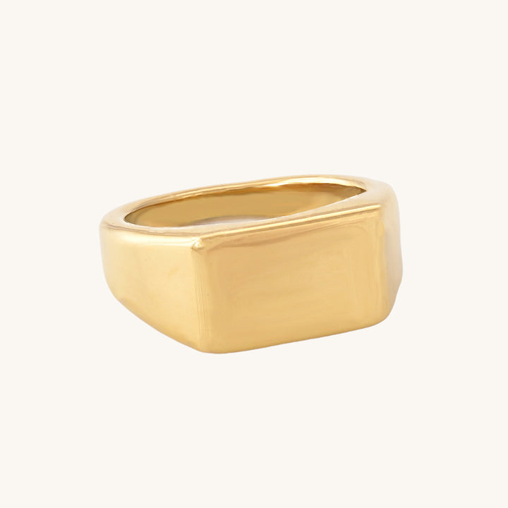 Shop Square Signet Ring- 18k Gold Plated Palmonas-5