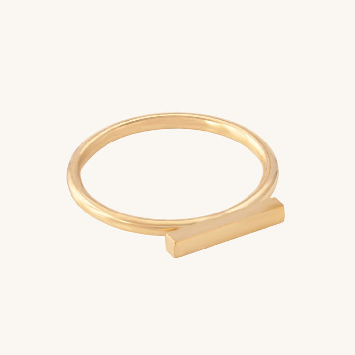 Shop Dainty Bar Ring- 18k Gold Plated Palmonas-5