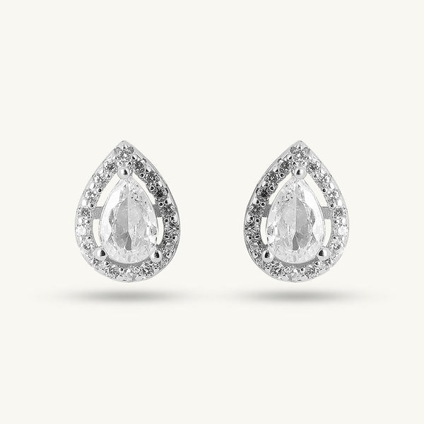 Sparkling Teardrop 925 Sterling Silver Earrings