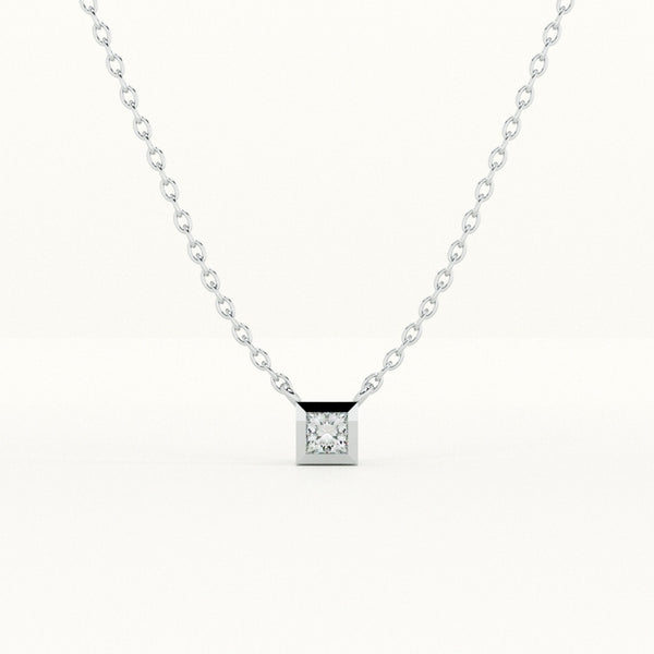 Princess Cut 925 Sterling Silver Pendant