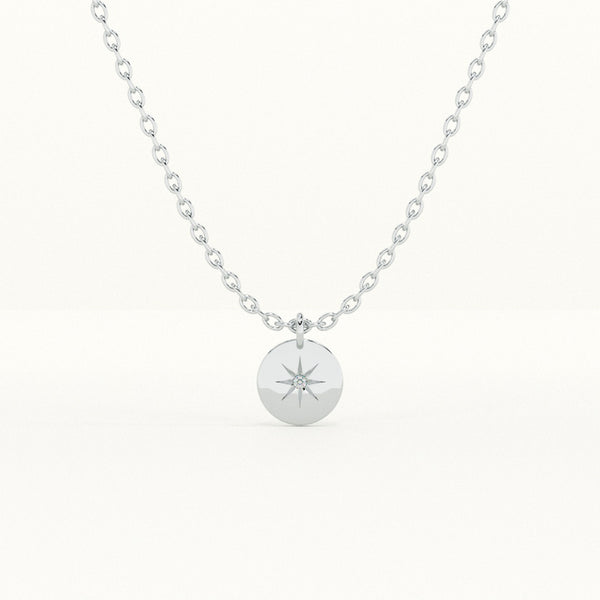 Compass Star 925 Sterling Silver Necklace