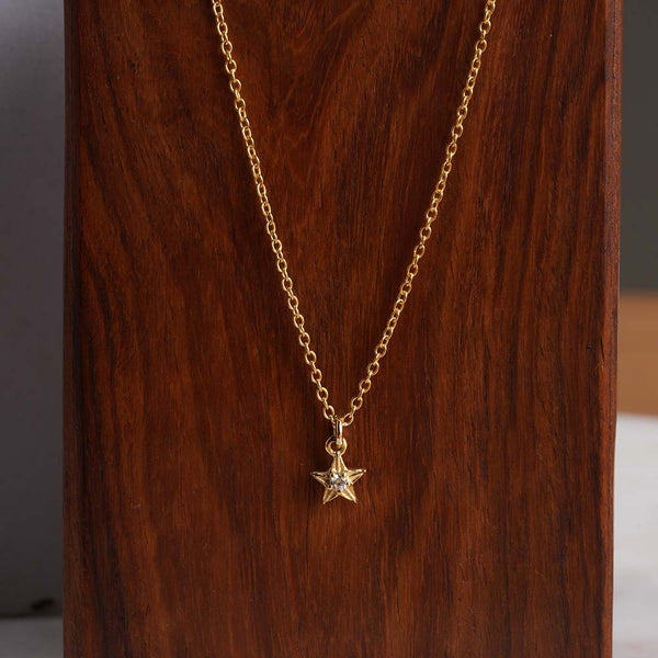 Small Star Charm 925 Sterling Silver Necklace