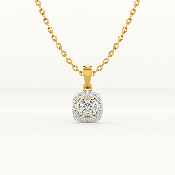 Square Cluster 0.77 Carat Lab-Grown Diamond Necklace
