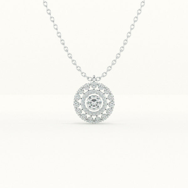 Sparkling Round CZ 925 Sterling Silver Necklace