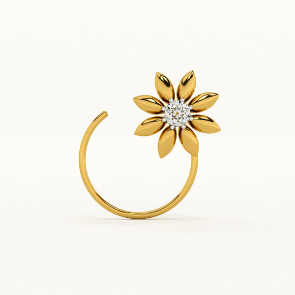 Golden Daisy 0.04 Carat Lab-Grown Diamond Nose PIn