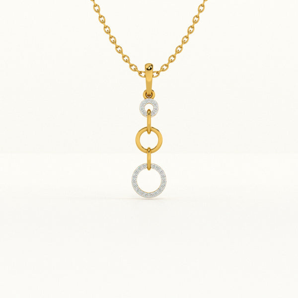 Golden Loops of Grace 0.11 Carat Lab-Grown Diamond Pendant without Chain