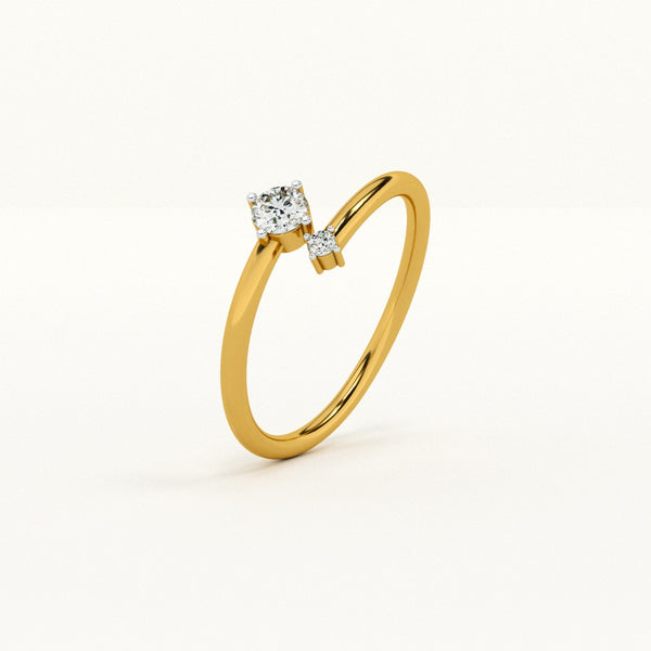 Twin Sparkle 0.35 Carat Lab-Grown Diamond Adjustable Ring