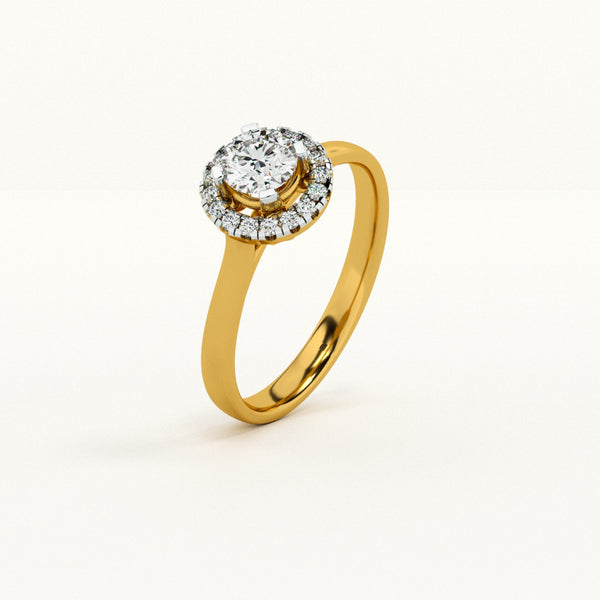 Radiant Halo 0.34 / 0.11 Carat Lab-Grown Diamond Ring