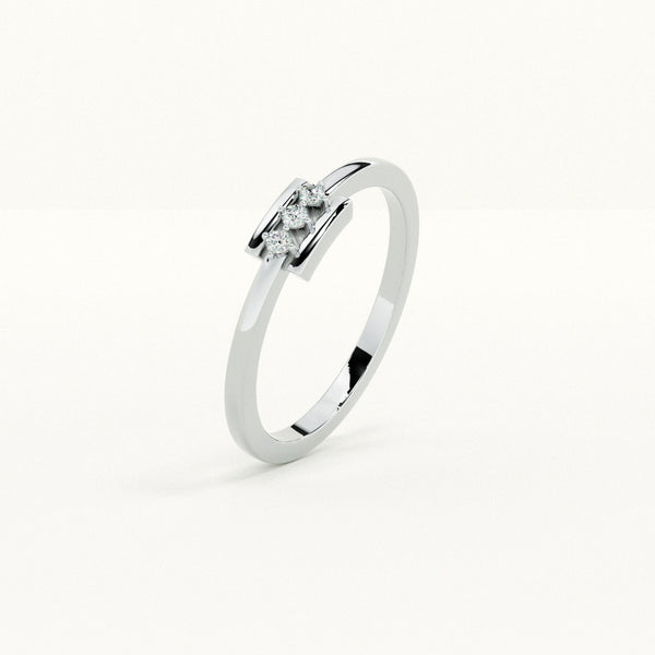 Ziva Glow Minimal 0.04 Carat Lab Grown Diamond Ring