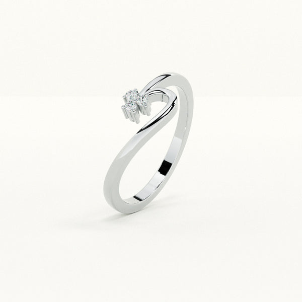 Shimmer 0.04 Carat Lab Grown Diamond Silver Ring