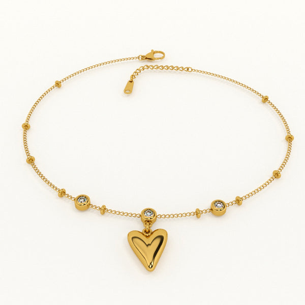 Heart and Stone Station Anklet