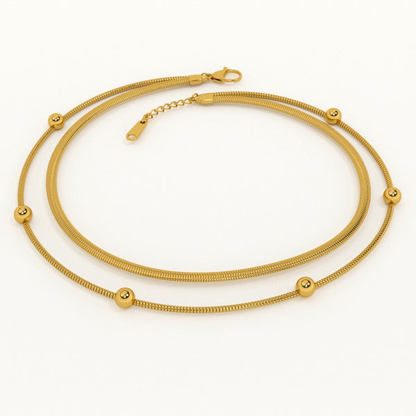 Tiny Bead Layered Anklet