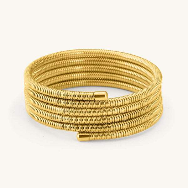 Spiral Gold Statement Bracelet