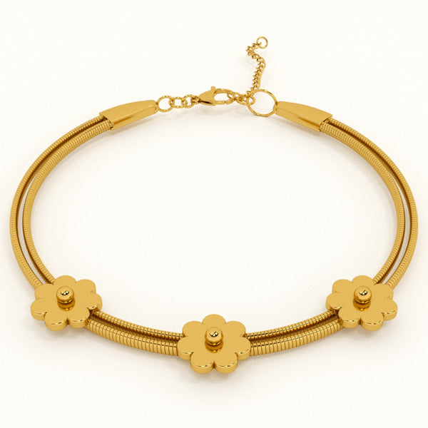 Golden Blossom Strand Bracelet