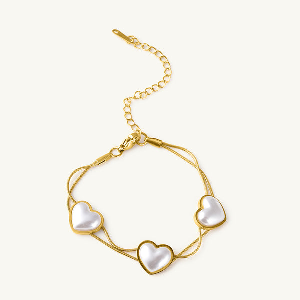 Pearl Essence Heart Bracelet
