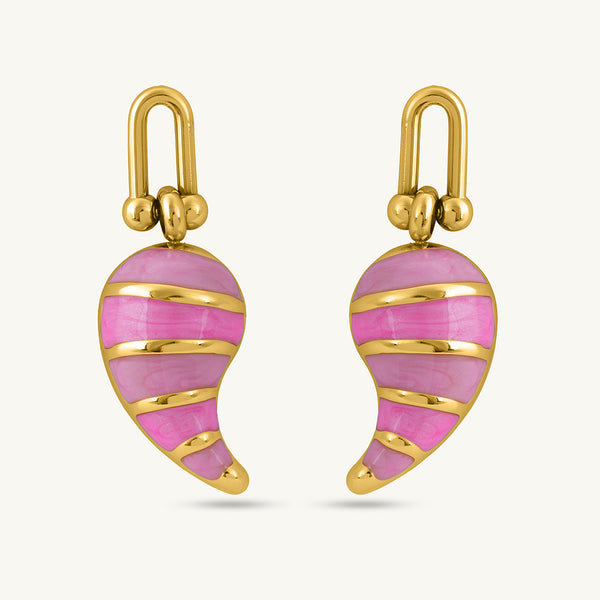 Rose Horned Earrings