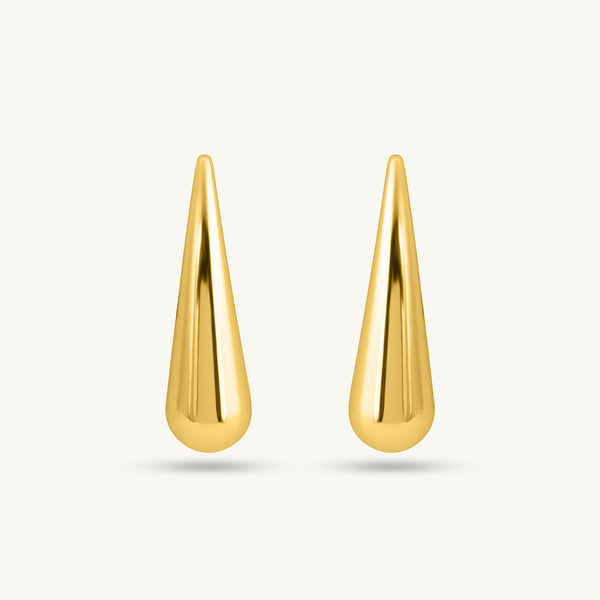 Sleek Teardrop Studs