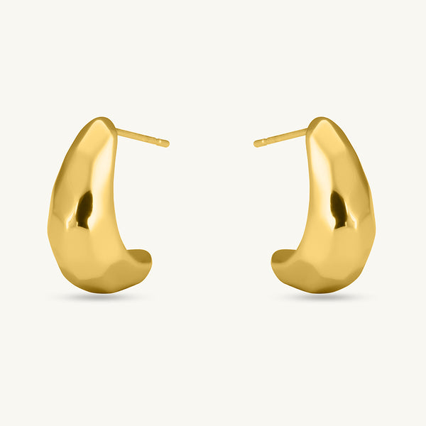 Lunar Gold Crescent Earrings